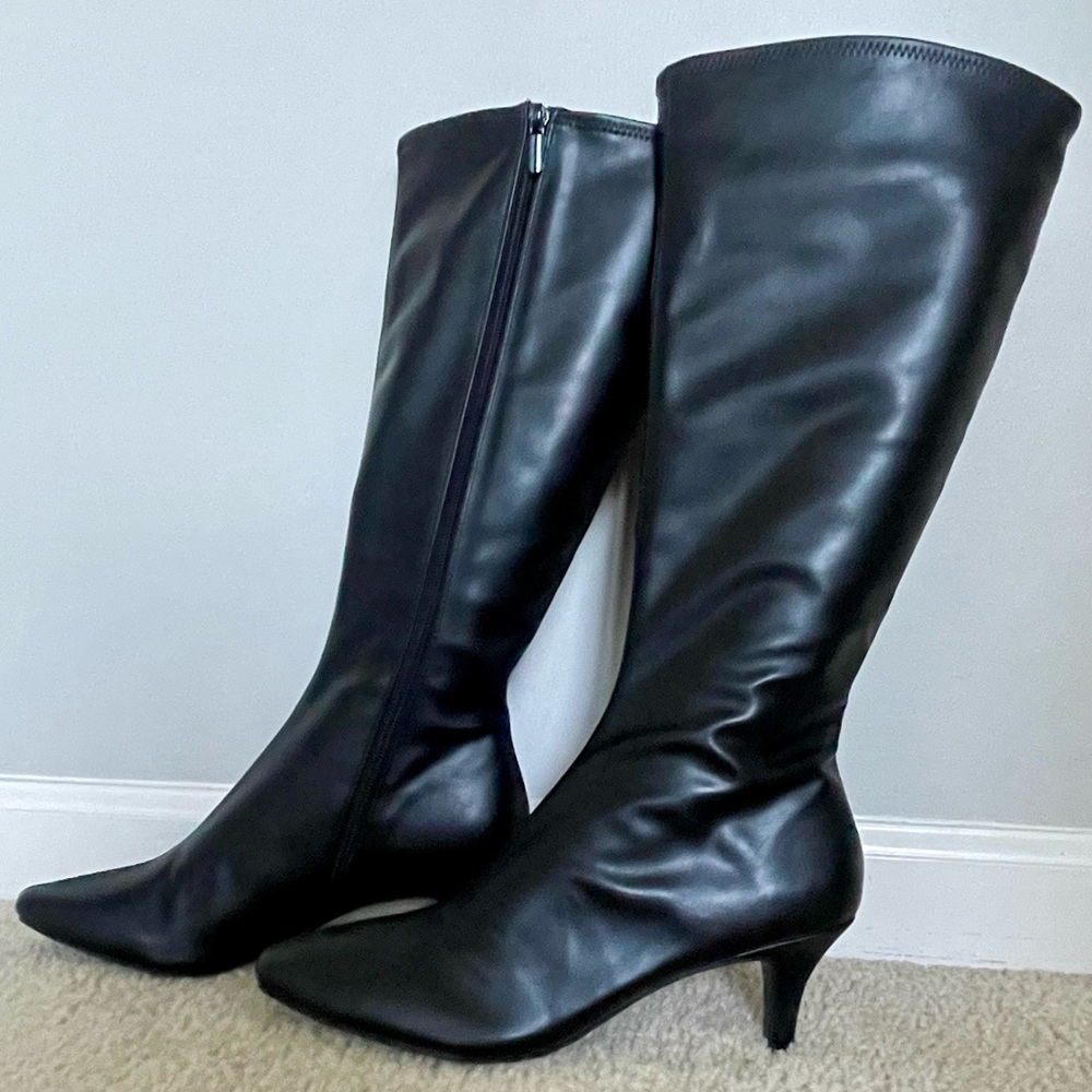 Impo Black Heeled Knee-High Boots